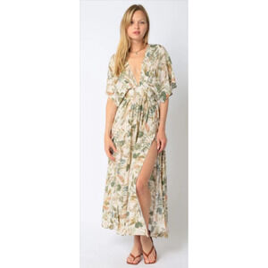Olivaceous Jacqueline Maxi Dress V-Neck Floral Small 2-8